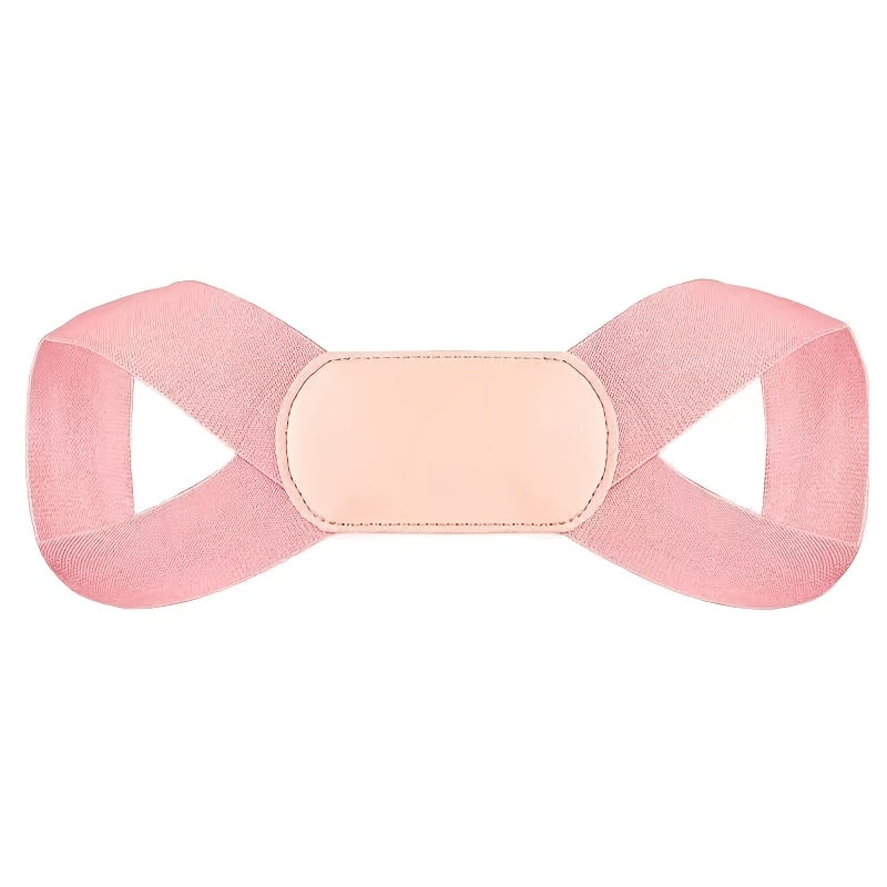 Invisible posture corrector: breathable polyester strap in black, pink, & beige, ideal for posture improvement and daily wear.