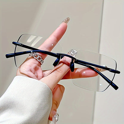 Elegant oversized square reading glasses for men and women made of high-quality PC material. Anti-fatigue and perfect for newspapers, books, computers, and daily work. Durable and