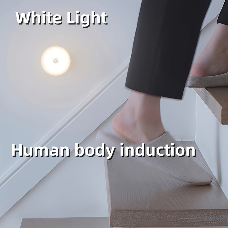 Motion-Activated LED Night Light - Rechargeable, Ideal for Bedroom, Stairs, Dorms & More