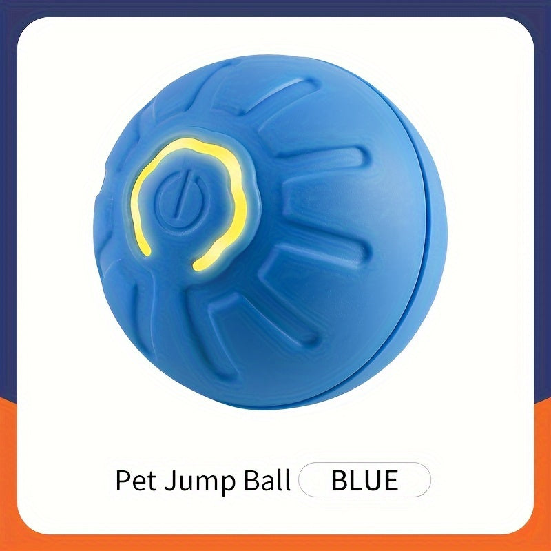 Durable, rechargeable, and safe interactive dog toy with irregular jumping pattern. Promotes fun play, prevents destructive chewing, and engages small to medium breeds.