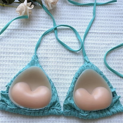 Silicone bra inserts for enhancing bikini, underwear, and lingerie.