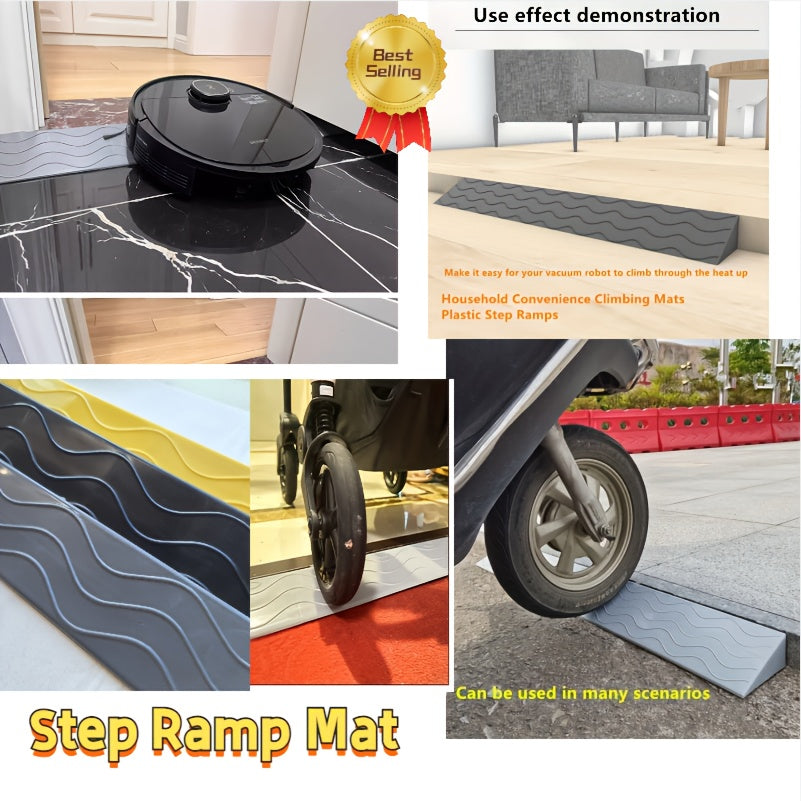 Home Ramp Plate for Xiaomi/ECOVACS/iRobot/Roborock/Vacuum Cleaner- Indoor Cleaning Robot Accessory for Climbing Mat and Threshold with Plastic Step Pad