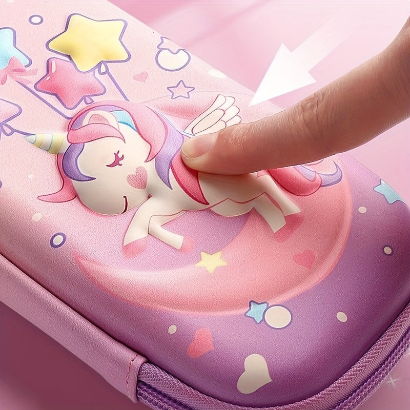 Cute Cartoon 3D Pencil Case: Waterproof, Large Capacity, Multi-Layered Organizer