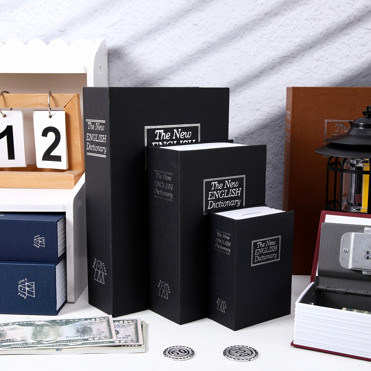 1pc Book Money Box with Password Lock, Safe storage for valuables such as cash, jewelry, passports.