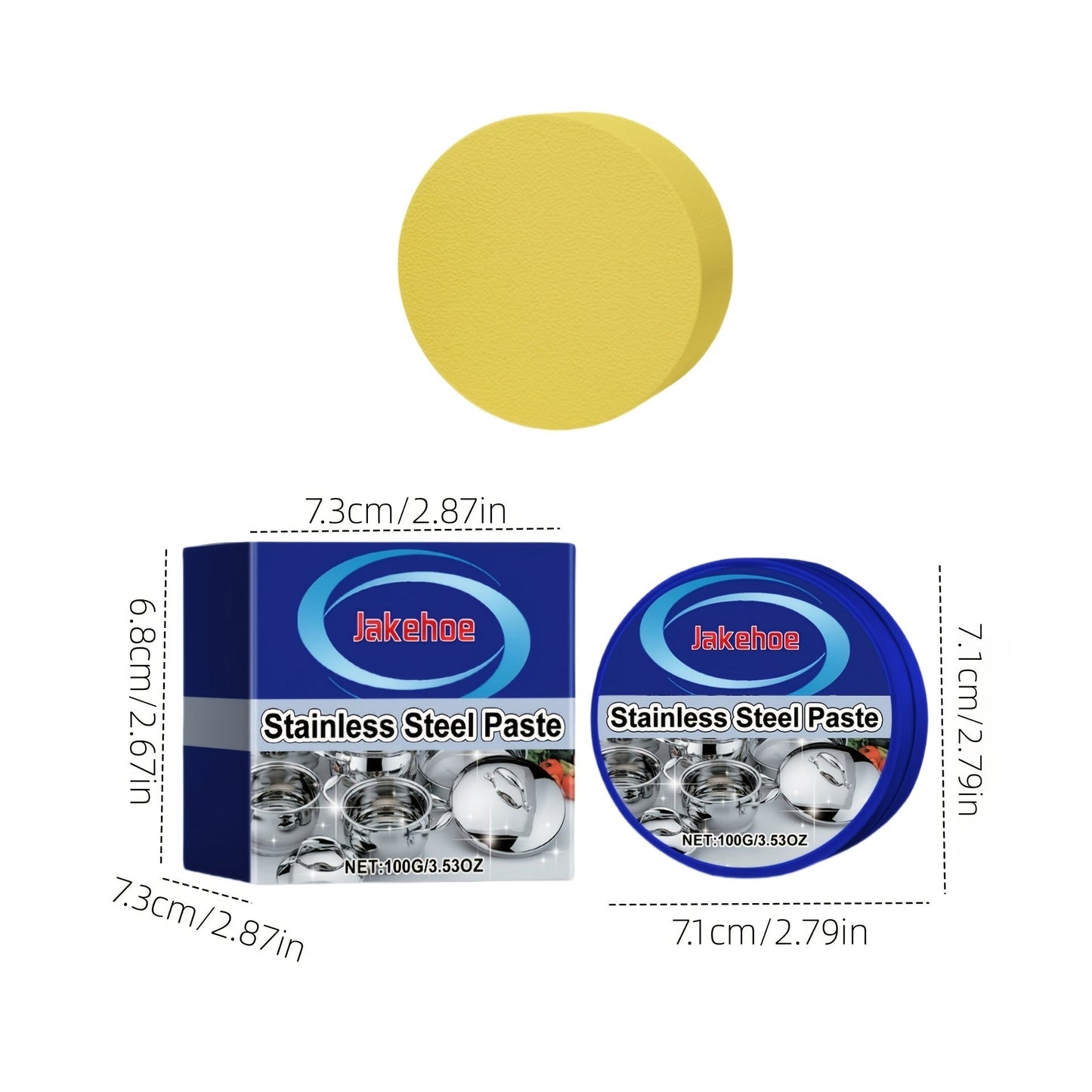 Gel Paste for Cleaning Stainless Steel - Sodium Bicarbonate Formula, Leaves No Residue, Great for Pots, Pans, and Stovetops - Eliminates Stubborn Grease and Rust, Restores Shine - Suitable for a Variety of Stainless Surfaces, Holds Less Than 1 Liter.