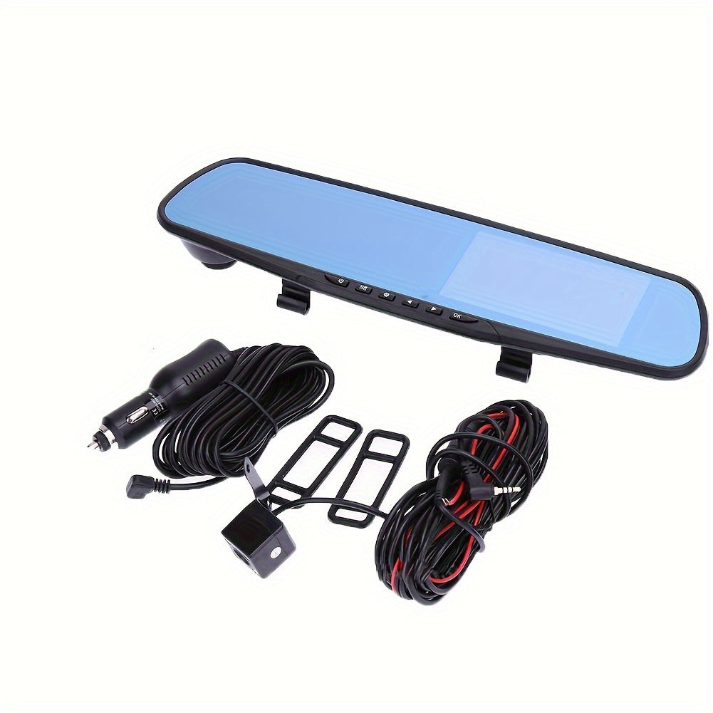 2024 New Model Car Mirror with Front and Rear Dual Camera for HD Night Vision and Parking Monitoring. Brand New Upgrade with WDR Dynamic Video.