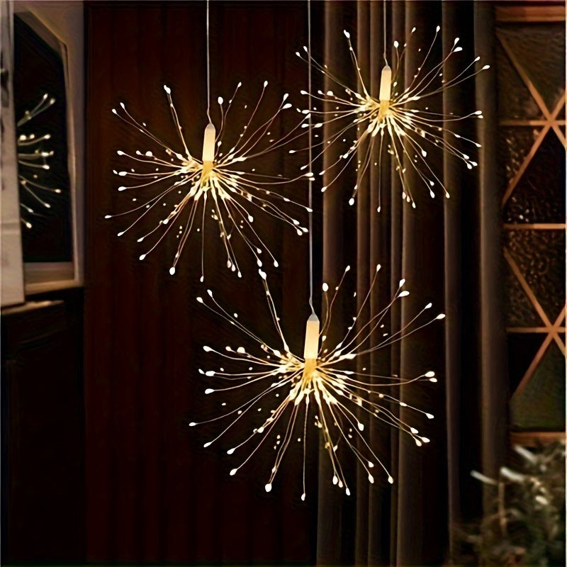 USB Firework outdoor light for parties and gardens with 8 lighting modes.