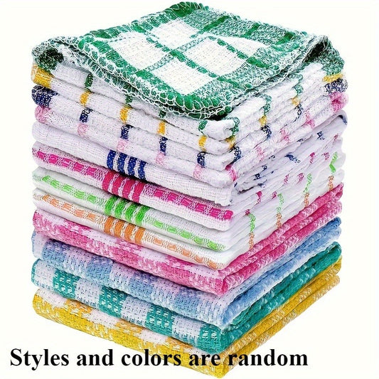 10/5 Waffle Weave Kitchen Towels, Quick-Dry, Super Absorbent, Multipurpose Dish Cloths for Home Cleaning & Drying, Hand wash only, Non-Food Contact.