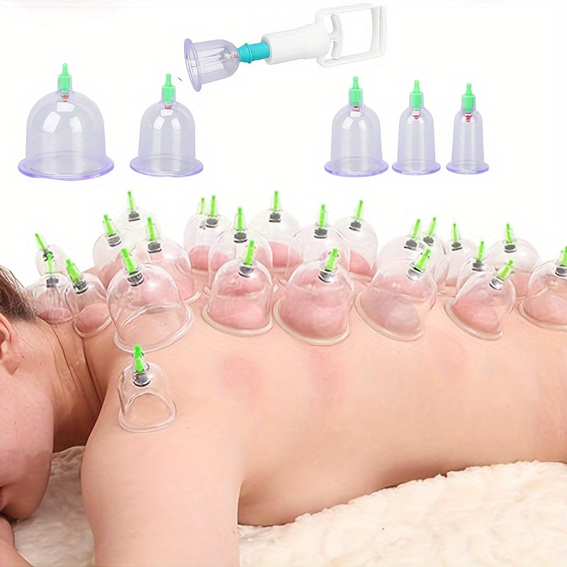 Cupping therapy kit for Mother's Day gift, includes home suction set and hand-held massage jar.