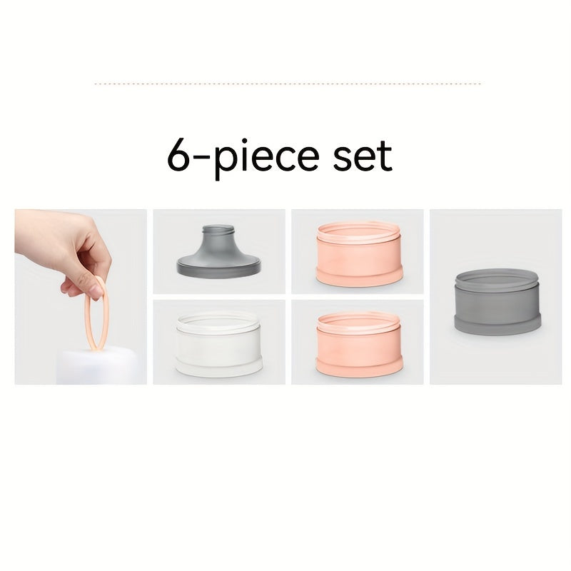 Portable formula dispenser for baby milk powder, convenient for on-the-go use. This stackable container is perfect for travel and is designed to prevent spills. It is also BPA free, ensuring safe storage for your baby's snacks.