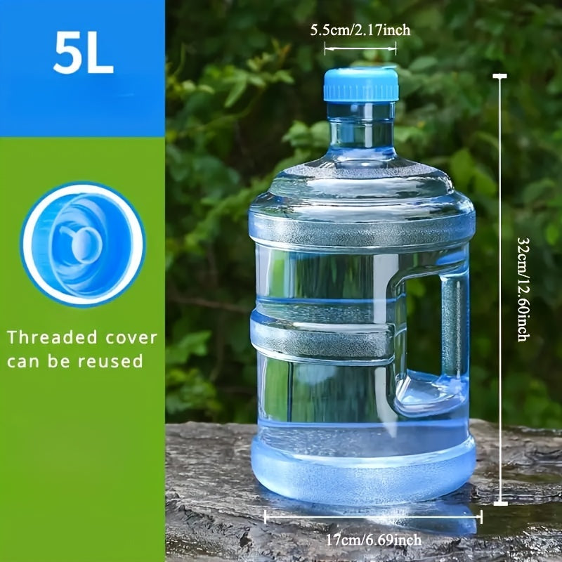 Food-safe plastic water jug perfect for camping, outdoor activities, and home.