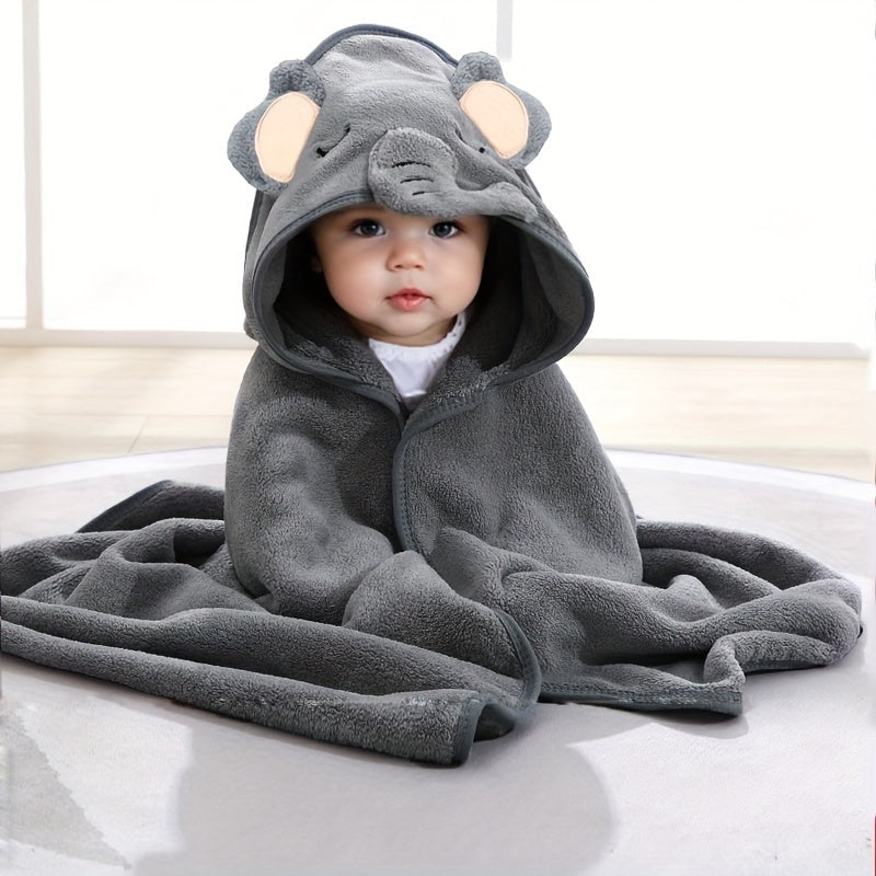 Soft and absorbent microfiber baby bath towel and children's bathrobe, perfect for gifting during Halloween, Thanksgiving, and Christmas.