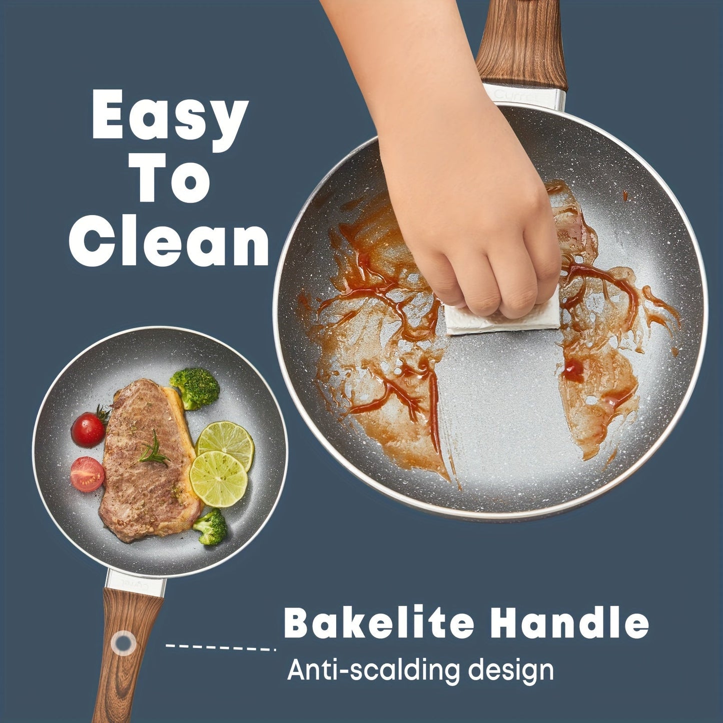 Ecowin's 25.4cm Non-Stick Frying Pan is designed for easy cleaning and is compatible with all stovetops. This dishwasher safe aluminum cookware is a versatile addition to any kitchen.