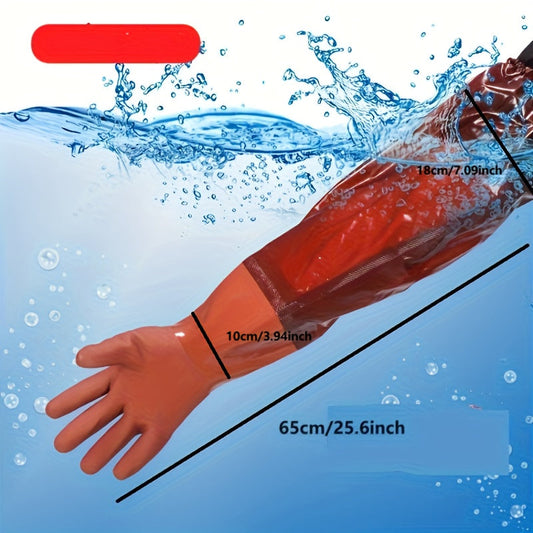 Long-lasting Waterproof Gloves for Men - Stab and Wear Resistant, Made of Thick PVC, Perfect for Kitchen, Bathroom, and Outdoor Activities. Secure Fit, Rubberized Grip, and Cut Resistant for Ultimate Kitchen Safety