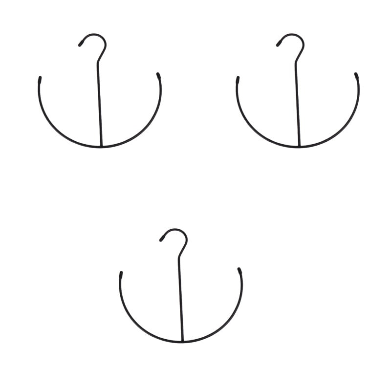 3-Pack of versatile hat hangers made of black metal, perfect for organizing scarves, belts, tank tops, hats, bras, and shoes. Simple installation with no power needed, ideal for keeping your home, kitchen, or entryway tidy and organized.