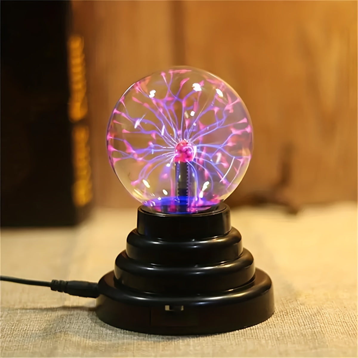 Plasma Ball, Touch Sensitive USB Powered Magic Static Electricity Lamp - Perfect for Parties, Home Décor, and Birthdays