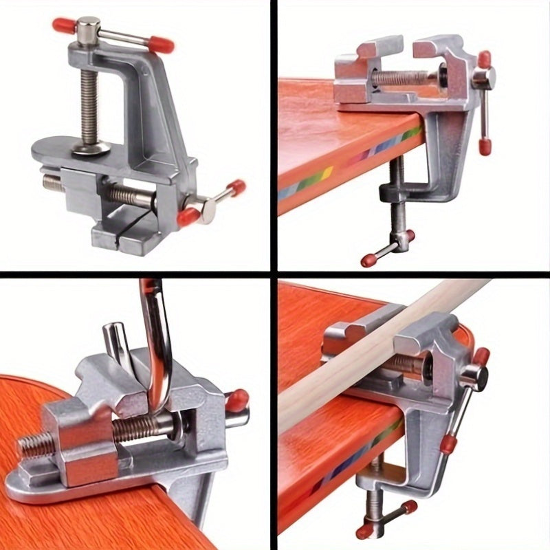 30mm Mini Aluminum Bench Vise - Portable Jewelers Clamp for Woodworking and Crafts