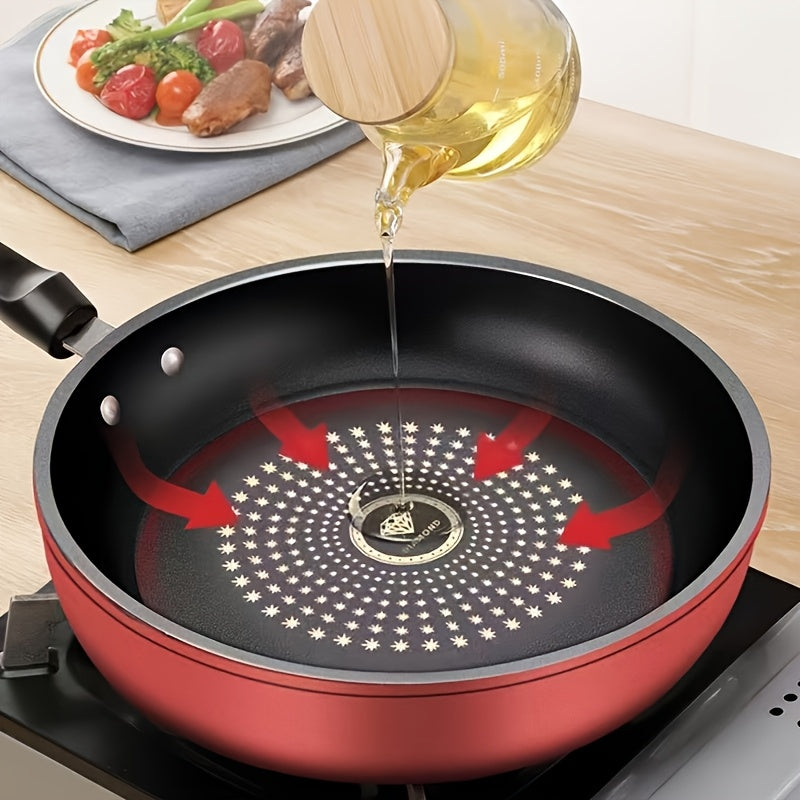 24.0 sm Qozon Temir Non-Stick Skillet: Qaynatish mashinasida yuvish mumkin, induksiya bilan mos, kam tutun bilan sog'lom ovqat tayyorlash, gaz va elektr pechlari uchun.