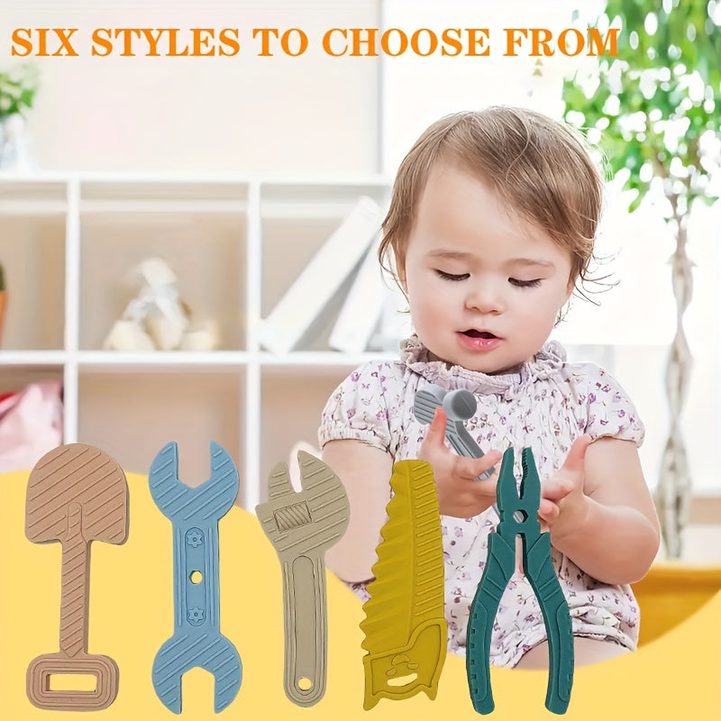 Easter Gift: A Set of Silicone Toys Including Hammers, Wrenches, Pliers, and Other Tools Made of Boiled Soft Silicone, Safe for Babies and designed to Prevent Eating by Hands