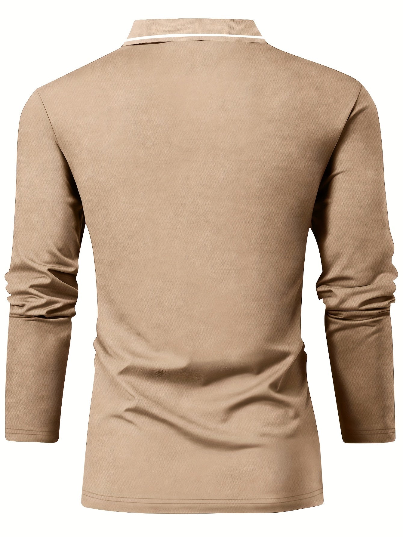 Men's casual long sleeve lapel shirt, breathable and comfortable for fall/winter in 400g fabric.