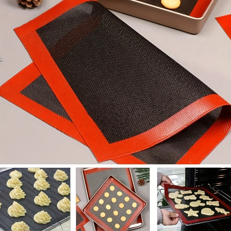 One-piece Silicone Baking Mat - Multipurpose Oven Liner Sheet for Macarons, Cookies, and Cakes - Reusable and Durable - Ideal for Barbecuing - Essential Kitchen Tool for Baking Enthusiasts