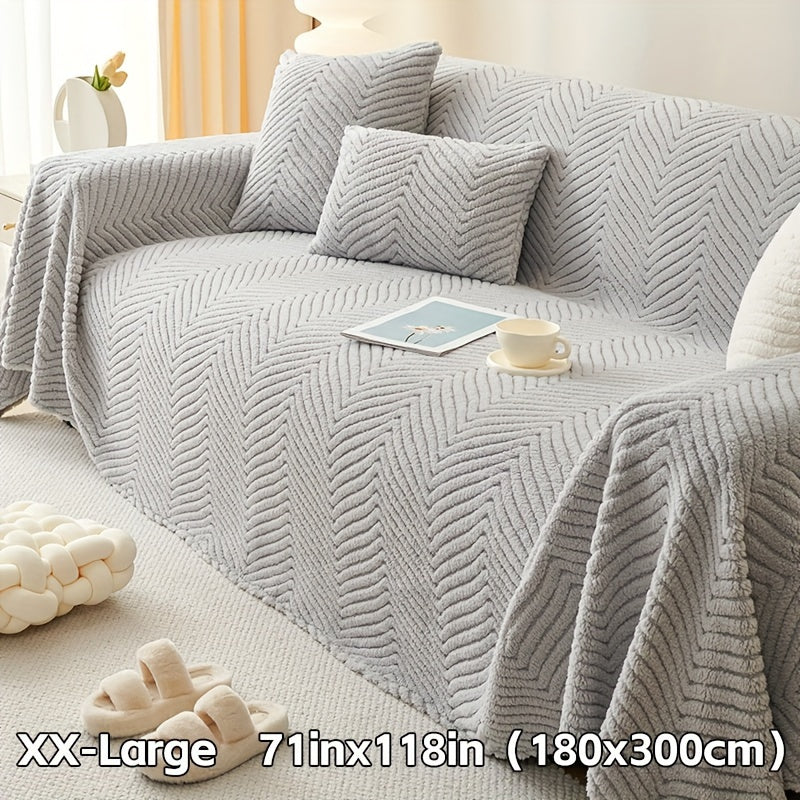 Thickened, pet-friendly sofa cover to protect furniture in bedroom, office, or living room.