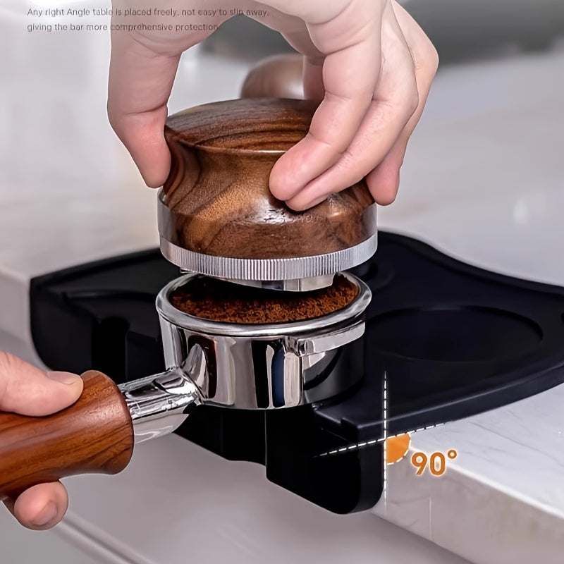 A set of two small and convenient Silicone Coffee Tamper Mats that are non-stick, food grade, easy to clean, durable, and heat resistant. These mats are the perfect espresso coffee distributor accessory for baristas and coffee lovers alike.