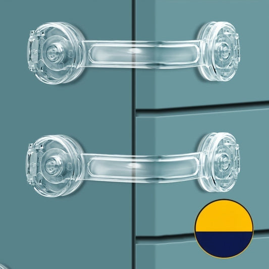 Набор из 10 замков безопасности для детских шкафов - прозрачный, без BPA, полиэтилен для ящиков, холодильников, шкафов и кладовых