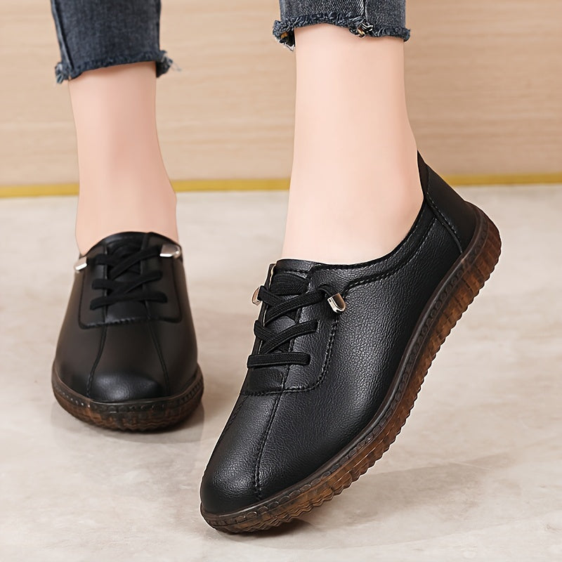 Women's Fashion & Casual Flat Lace-up Oxfords with Durable Sole for Daily Wear