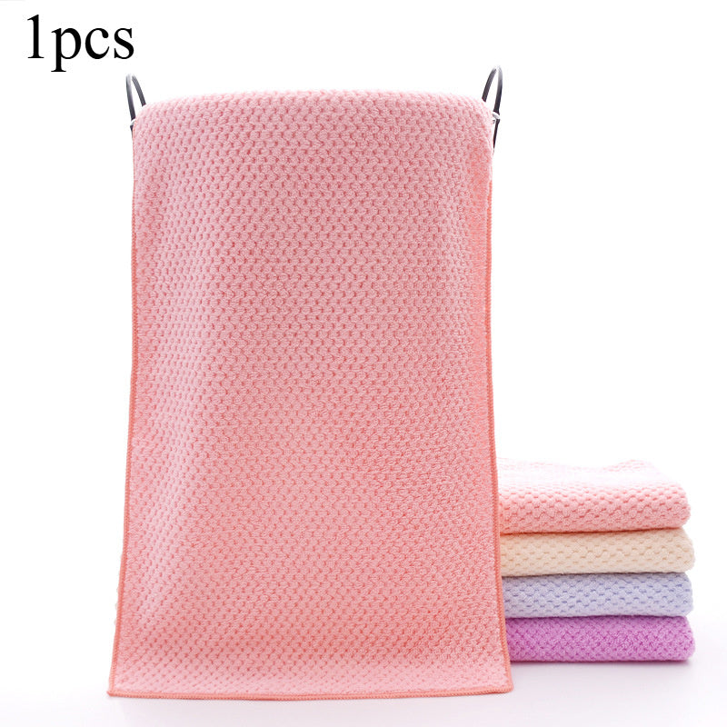 Soft, absorbent towels for various uses including cleaning and washing. Ideal for both men and women at home.