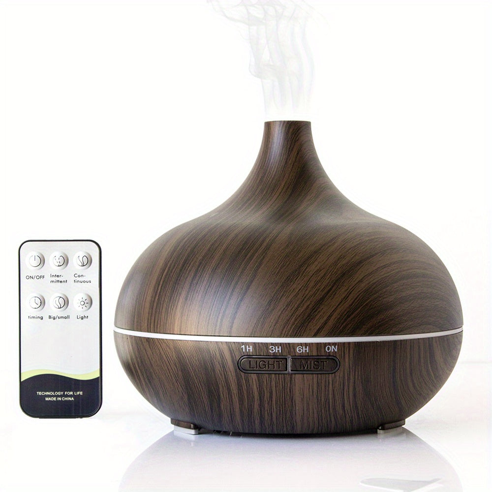 550ml Essential Oil Diffuser with remote control, electric ultrasonic air humidifier, aromatherapy diffuser with waterless auto-off.