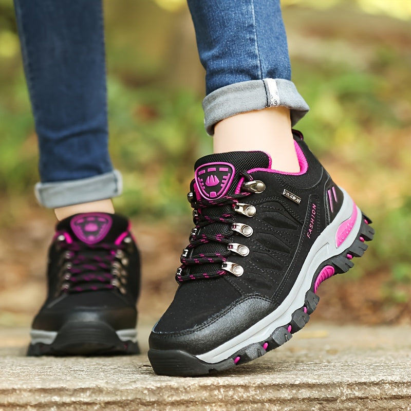 Durable trail footwear for women: breathable, non-slip, comfortable hiking sneakers.