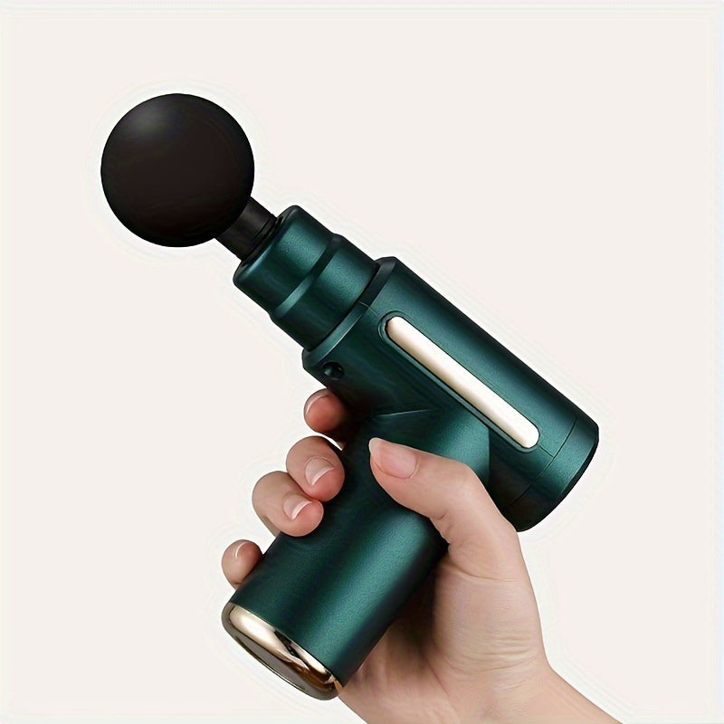 Portable 4-In-1 MiniPro USB Rechargeable Massage Gun with 4 Attachments for Deep Tissue Percussion Massage, Ideal Gift Powered by Lithium Battery.