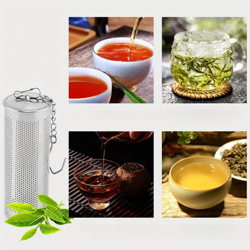 Multifunctional Stainless Steel Tea Infuser Ball - Ideal for Loose Leaf Tea, Soup Spices, and Seasonings in the Kitchen and Dining Area