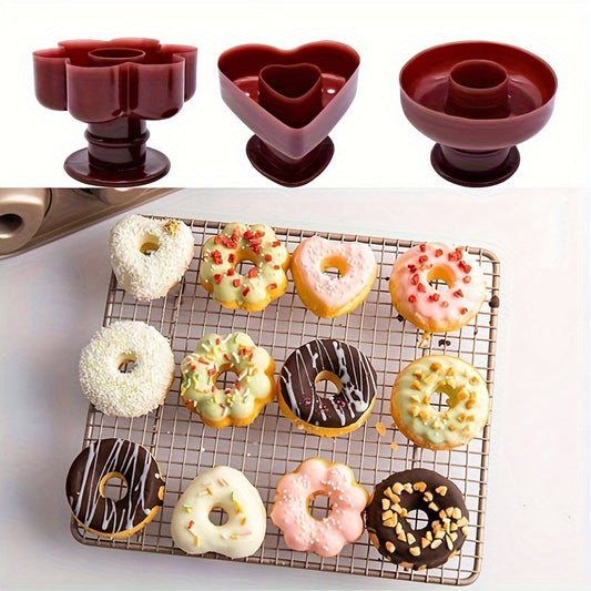 Festive Donut Pan Set - Durable ABS Plastic Doughnut Maker with Round Shapes for Baking Desserts - Perfect for Holiday Seasons like Christmas, Halloween, Thanksgiving, Diwali, Day of the Dead - Essential Baking Tools for Home, Food Truck, or Bakery