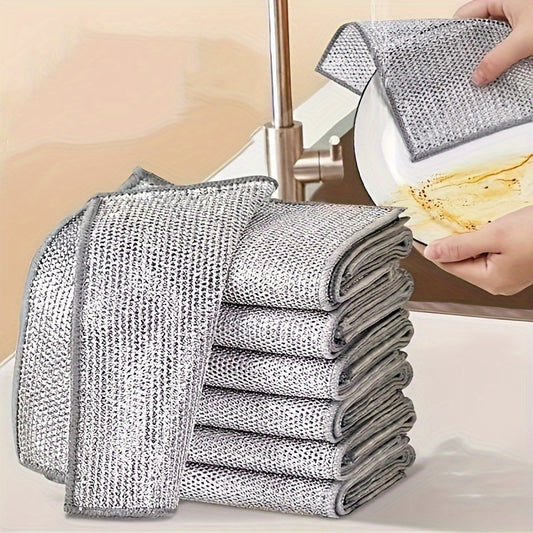 Set of 30 miracle cleaning cloths for pots and stoves. Made from gray PET material. Hand wash only.