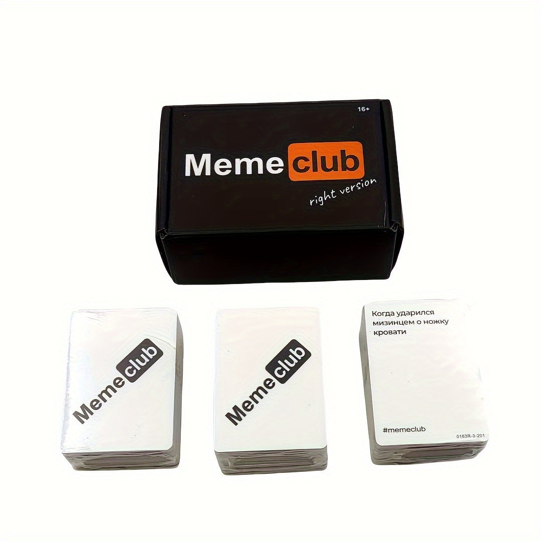 Meme Club Interactive Card Game - Fun desktop game for parties and gatherings, includes 108 cards, great holiday gift.