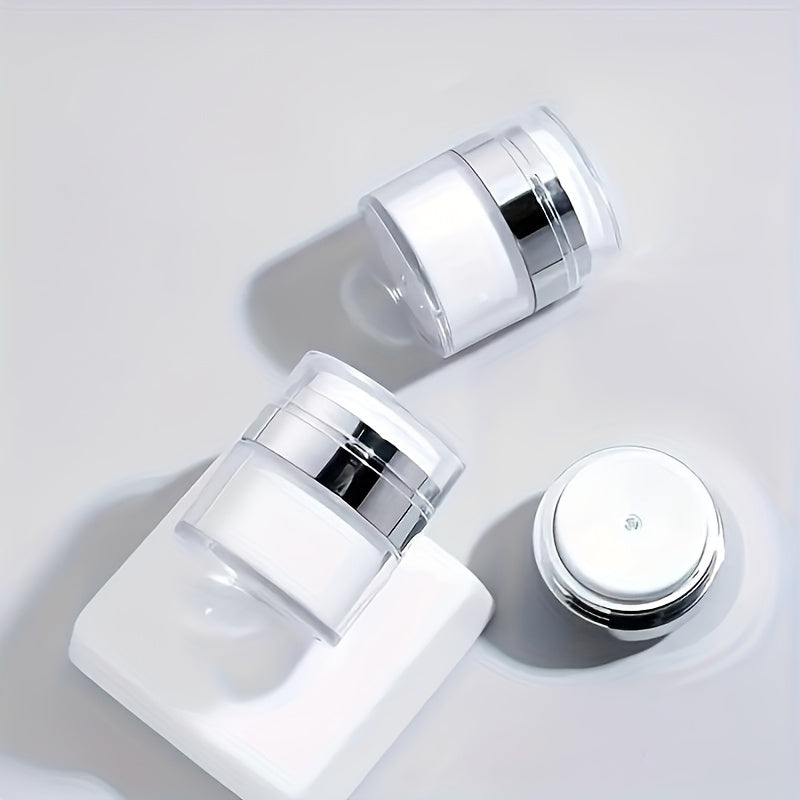 One set of 3 Airless Pump Bottles for cosmetics, ideal for travel-sized containers and thick moisturizers.