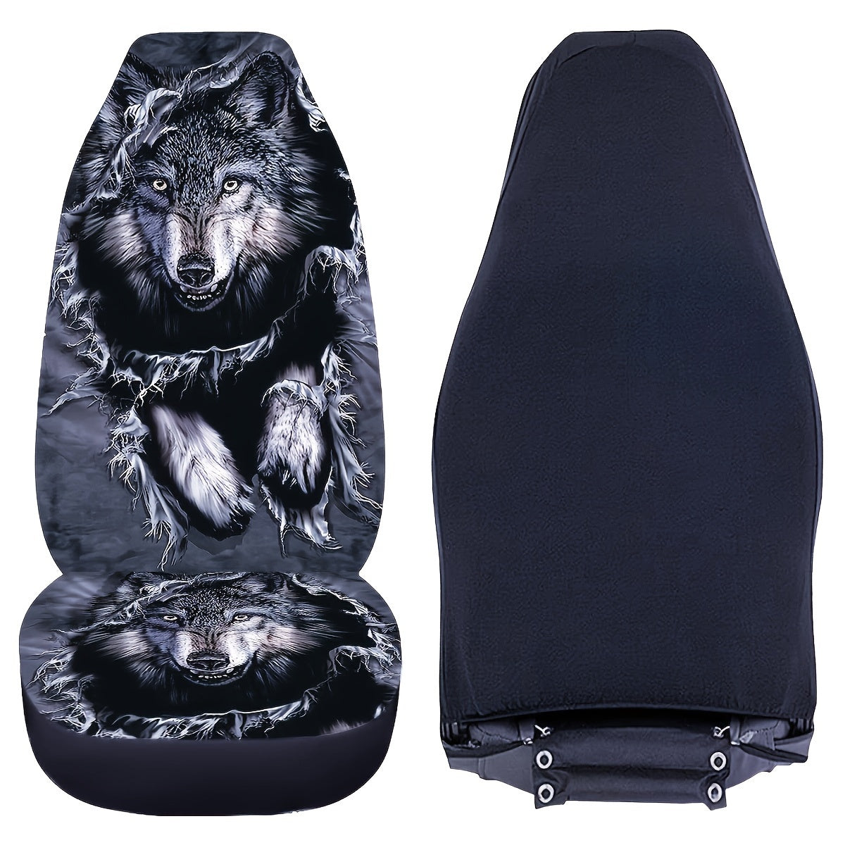 Convenient and versatile Wolf Print Car Seat Cover - Easy to install, clean, lightweight, and suitable for all seasons.