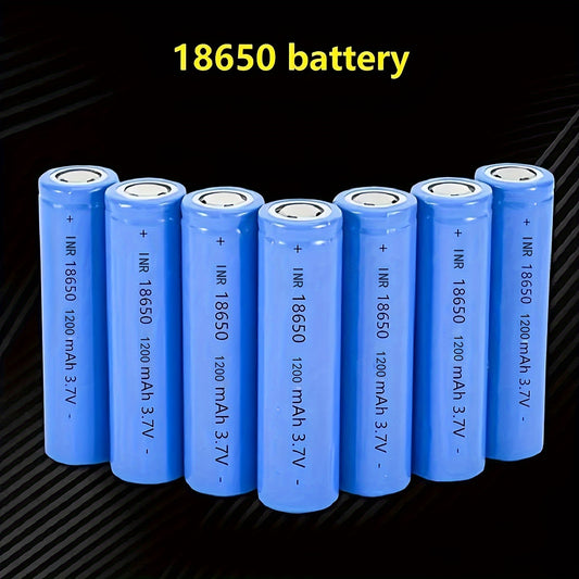 10 18650 rechargeable lithium batteries - 3.7V, 1200mAh, durable and long-lasting for various applications