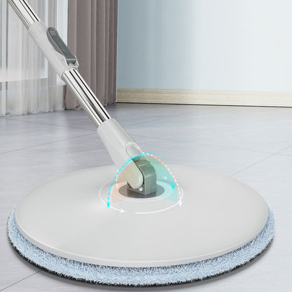 The rotating household mop bucket enables effortless suction and separation of dirty water, facilitating hands-free cleaning with a flat mop using only one bucket.