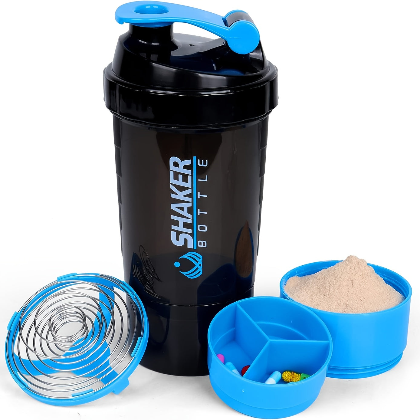 16oz Protein Shaker Bottle for Fitness - Suv o'tkazmaydigan va ko'chma