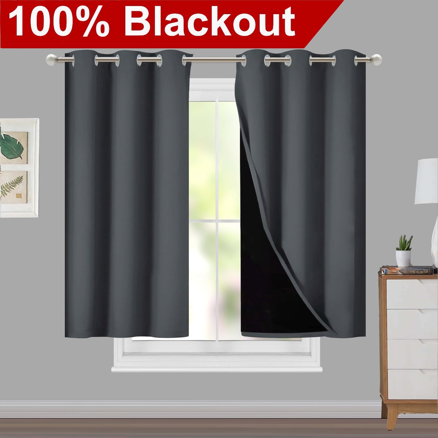 Versatile blackout curtains suitable for living rooms, bedrooms, kitchens, bathrooms, and home decor.