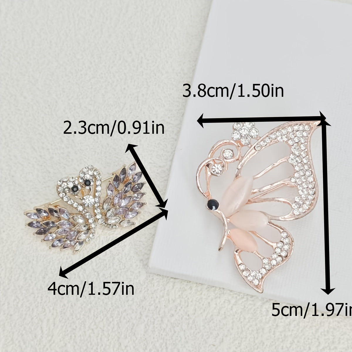 Luxurious and Exquisite High-End Butterfly and Swan Brooch Set: Stunning high-end fashion accessories, perfect for daily wear, including niche jewelry silk scarf buckle pins and clothing accessory pieces.