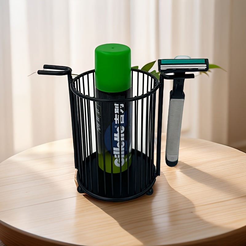 Get organized in style with this versatile Metal Bathroom Organizer Caddy. No assembly required, this durable piece features storage for razors, toothpaste, toothbrushes, pens, and more. Perfect for use in the office or at home.