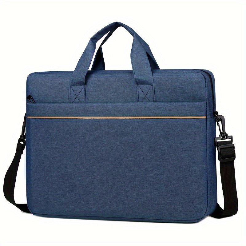 Water-resistant laptop messenger bag made of durable materials, suitable for travel and daily use for both men and women.