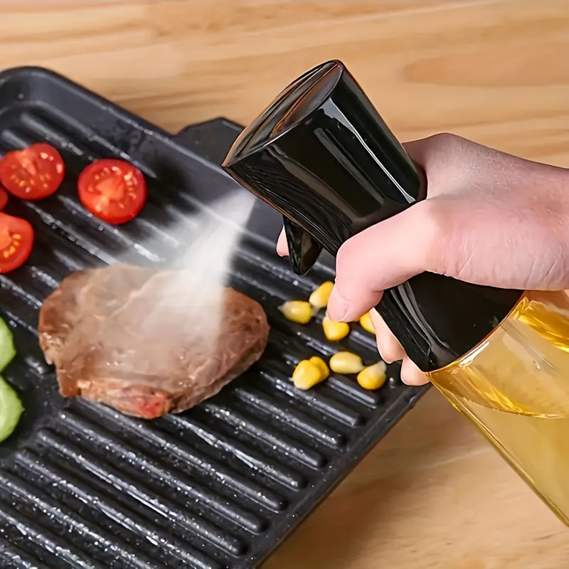 Portable Olive Oil Mister and Dispenser for Cooking - Multipurpose Plastic Spray Bottle with Nozzle - Perfect for BBQ, Air Fryer, Baking, and Salad - Hand Wash Only - Rectangle Shape - Food Contact Safe