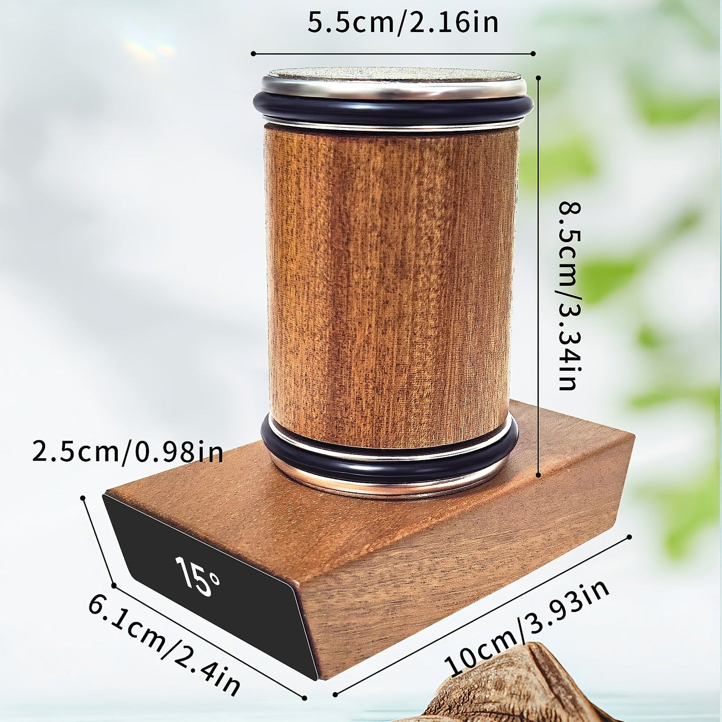 Top-Quality Wooden Knife Sharpener - Adjustable Angles of 15° and 20°, Portable Design, No Need for Batteries - Perfect for Both Home Kitchens and Restaurants