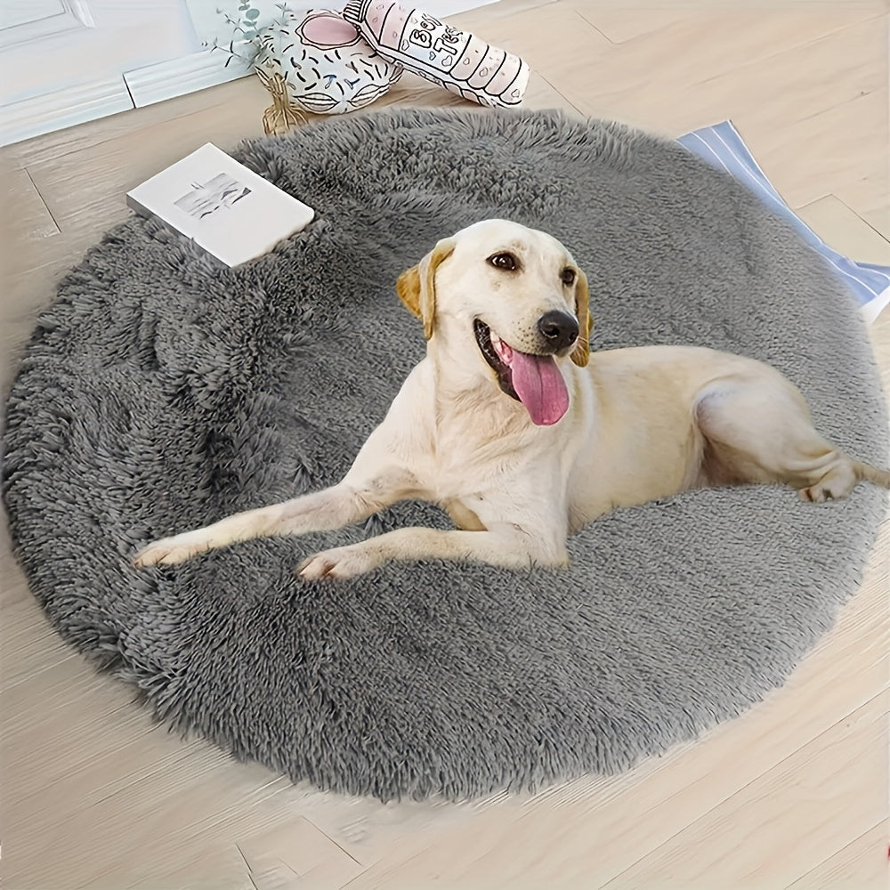 Soft Plush Pet Carpet - Circular, Spacious Rug for Dogs & Cats | Luxurious & Cozy | Water-resistant for Stylish Living Room & Bedroom | 31.5" x 31.5" / 47.2" x 119.89