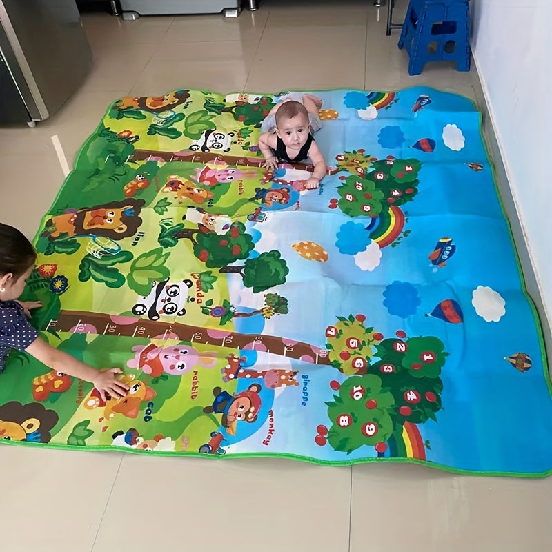 Double-sided Folding Crawling Mat made of EVA Material, Waterproof And Moisture-proof Foam Mat for Home Floor Decoration.